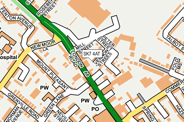 SK7 4AT map - OS OpenMap – Local (Ordnance Survey)