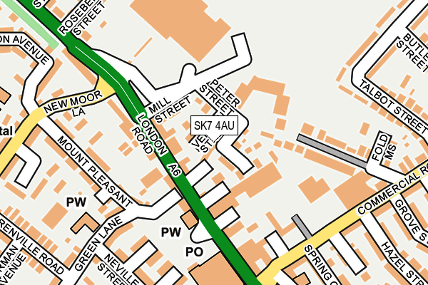 SK7 4AU map - OS OpenMap – Local (Ordnance Survey)