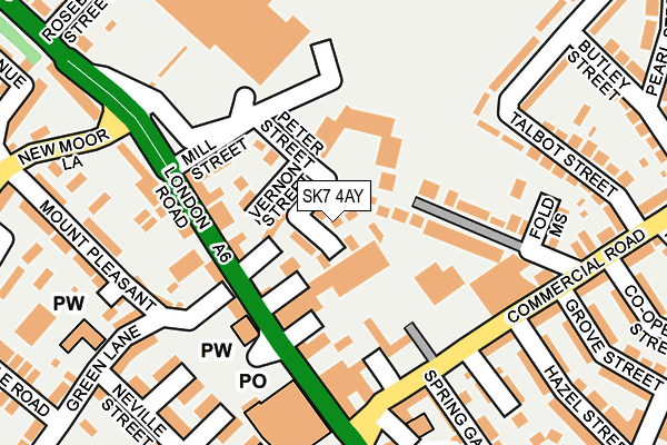 SK7 4AY map - OS OpenMap – Local (Ordnance Survey)