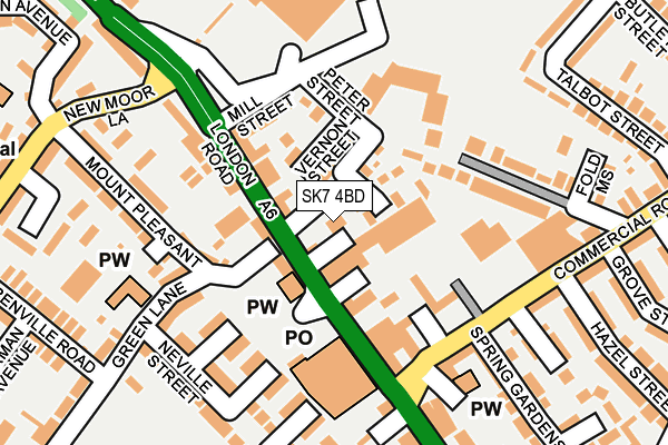 SK7 4BD map - OS OpenMap – Local (Ordnance Survey)