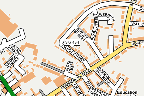 SK7 4BH map - OS OpenMap – Local (Ordnance Survey)