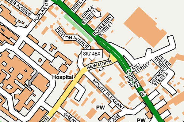 SK7 4BX map - OS OpenMap – Local (Ordnance Survey)