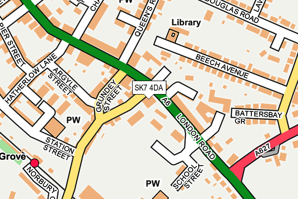 SK7 4DA map - OS OpenMap – Local (Ordnance Survey)