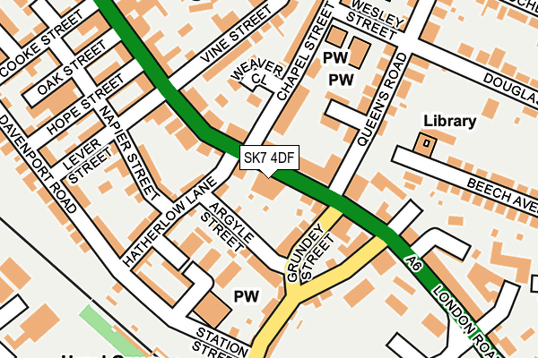 SK7 4DF map - OS OpenMap – Local (Ordnance Survey)