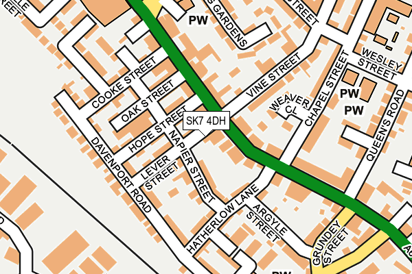 SK7 4DH map - OS OpenMap – Local (Ordnance Survey)