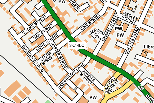 SK7 4DQ map - OS OpenMap – Local (Ordnance Survey)