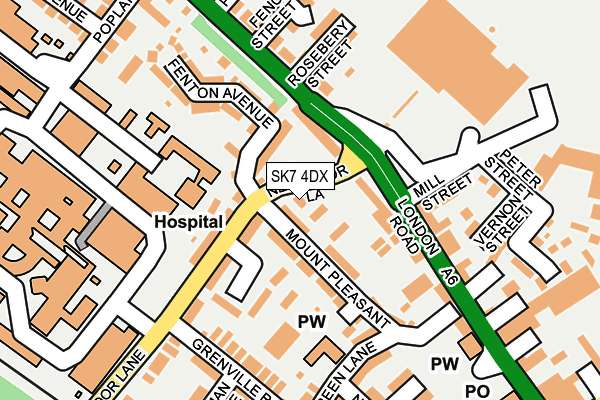 SK7 4DX map - OS OpenMap – Local (Ordnance Survey)