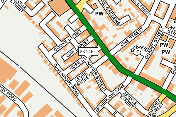 SK7 4EL map - OS OpenMap – Local (Ordnance Survey)