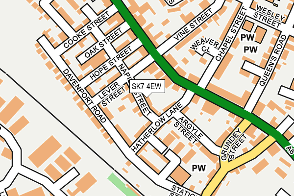 SK7 4EW map - OS OpenMap – Local (Ordnance Survey)