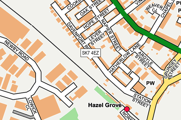 SK7 4EZ map - OS OpenMap – Local (Ordnance Survey)