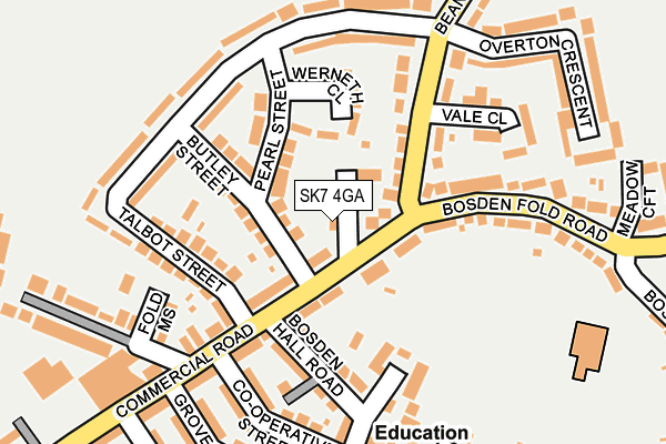 SK7 4GA map - OS OpenMap – Local (Ordnance Survey)