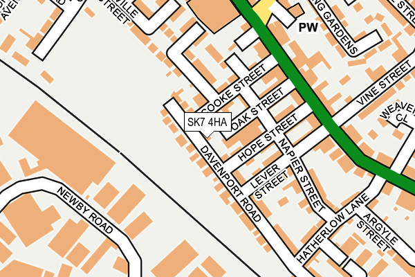 SK7 4HA map - OS OpenMap – Local (Ordnance Survey)