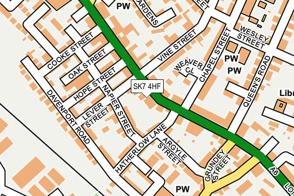 SK7 4HF map - OS OpenMap – Local (Ordnance Survey)