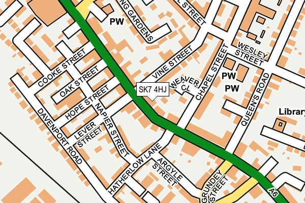 SK7 4HJ map - OS OpenMap – Local (Ordnance Survey)