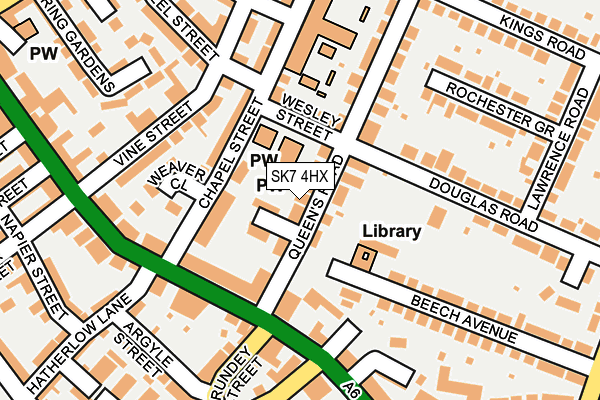 SK7 4HX map - OS OpenMap – Local (Ordnance Survey)
