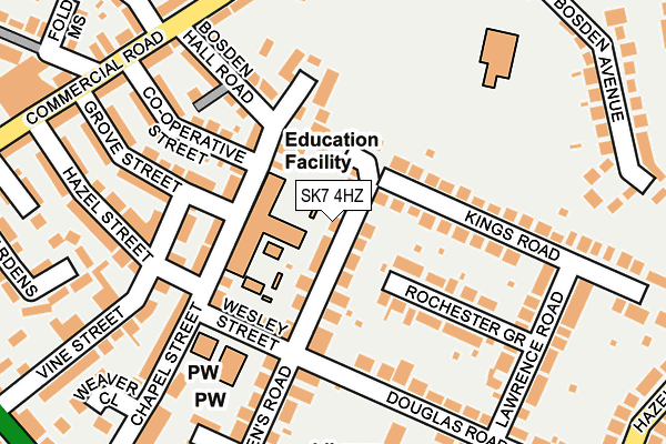 SK7 4HZ map - OS OpenMap – Local (Ordnance Survey)