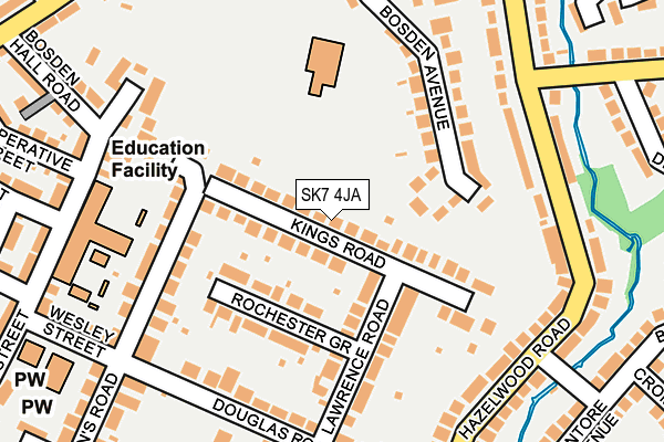 SK7 4JA map - OS OpenMap – Local (Ordnance Survey)