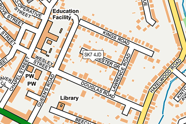 SK7 4JD map - OS OpenMap – Local (Ordnance Survey)