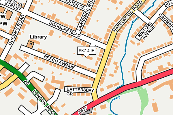 SK7 4JF map - OS OpenMap – Local (Ordnance Survey)