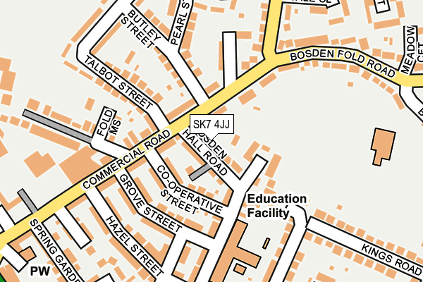 SK7 4JJ map - OS OpenMap – Local (Ordnance Survey)