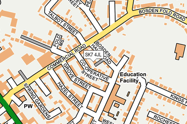 SK7 4JL map - OS OpenMap – Local (Ordnance Survey)