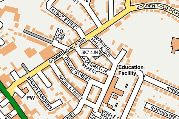 SK7 4JN map - OS OpenMap – Local (Ordnance Survey)