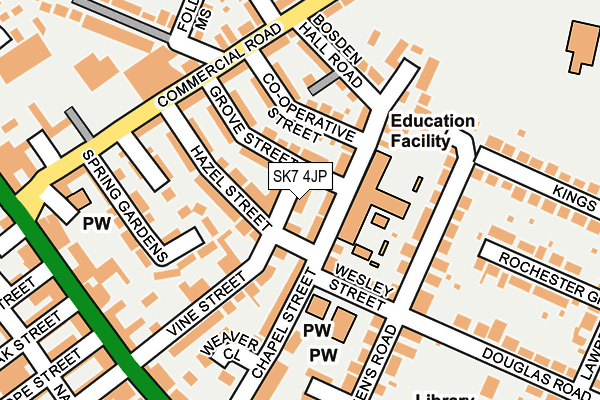 SK7 4JP map - OS OpenMap – Local (Ordnance Survey)