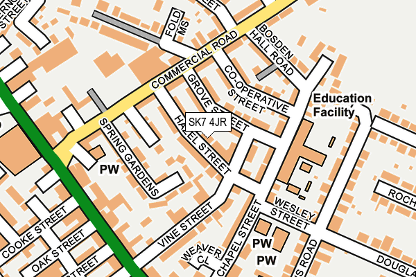 SK7 4JR map - OS OpenMap – Local (Ordnance Survey)