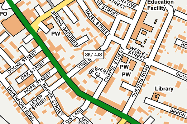SK7 4JS map - OS OpenMap – Local (Ordnance Survey)
