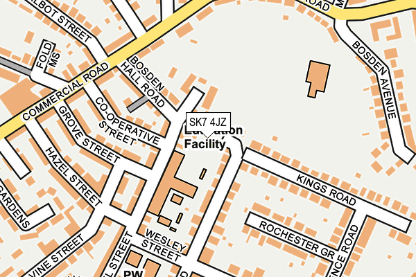 SK7 4JZ map - OS OpenMap – Local (Ordnance Survey)