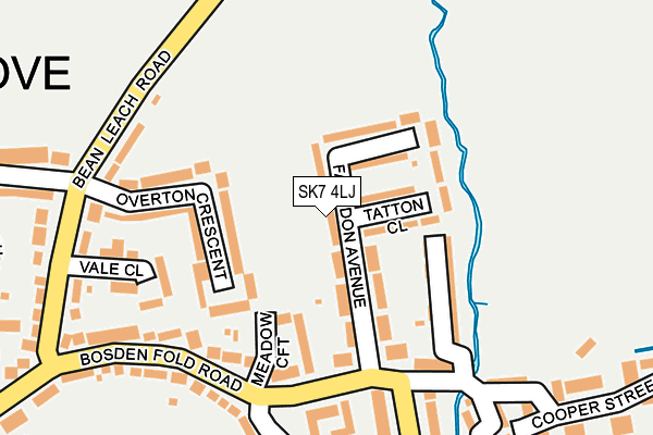 SK7 4LJ map - OS OpenMap – Local (Ordnance Survey)