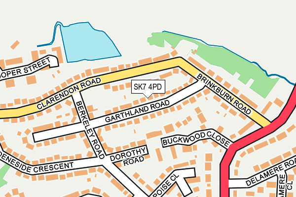SK7 4PD map - OS OpenMap – Local (Ordnance Survey)