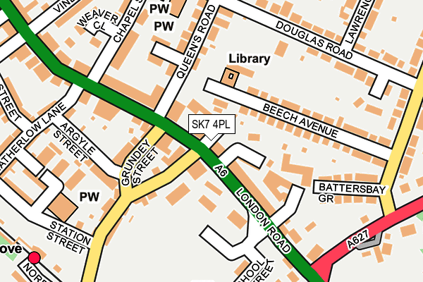 SK7 4PL map - OS OpenMap – Local (Ordnance Survey)