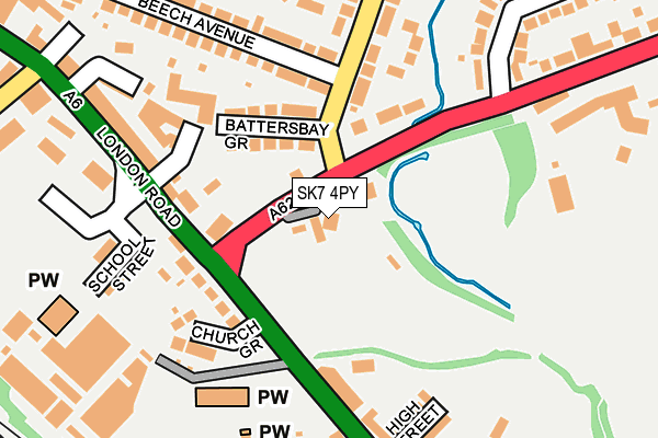 SK7 4PY map - OS OpenMap – Local (Ordnance Survey)