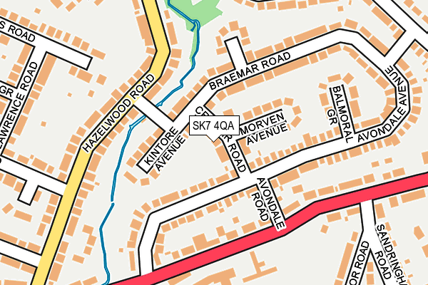 SK7 4QA map - OS OpenMap – Local (Ordnance Survey)