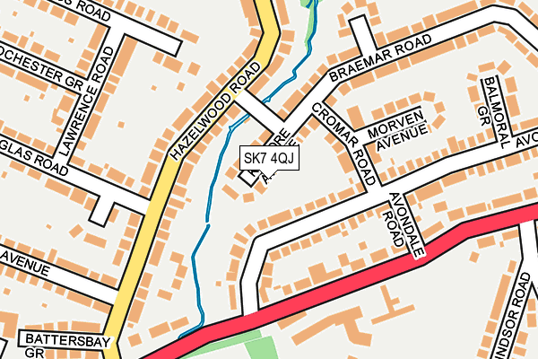 SK7 4QJ map - OS OpenMap – Local (Ordnance Survey)