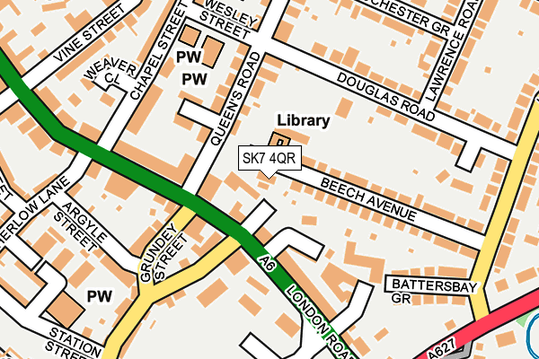 SK7 4QR map - OS OpenMap – Local (Ordnance Survey)