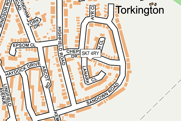 SK7 4RY map - OS OpenMap – Local (Ordnance Survey)