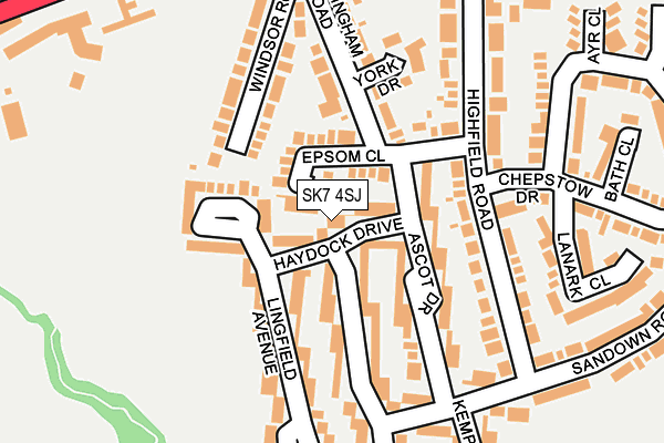 SK7 4SJ map - OS OpenMap – Local (Ordnance Survey)