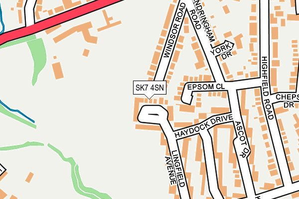 SK7 4SN map - OS OpenMap – Local (Ordnance Survey)