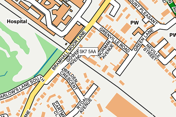 SK7 5AA map - OS OpenMap – Local (Ordnance Survey)