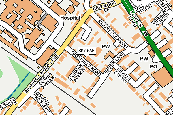 SK7 5AF map - OS OpenMap – Local (Ordnance Survey)