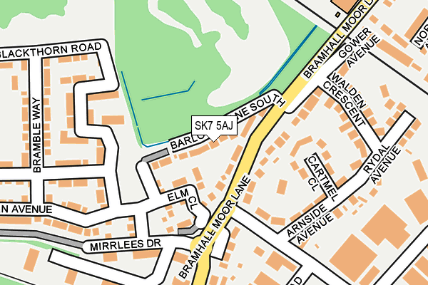 SK7 5AJ map - OS OpenMap – Local (Ordnance Survey)