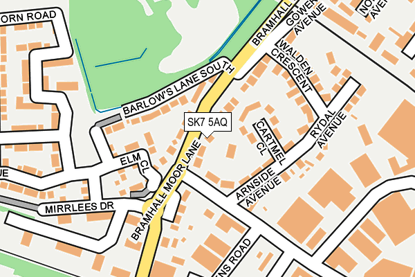 SK7 5AQ map - OS OpenMap – Local (Ordnance Survey)