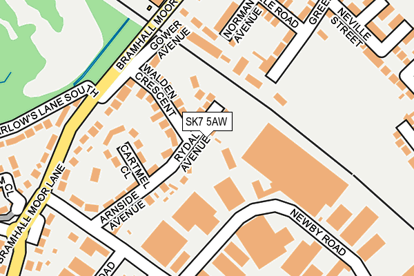 SK7 5AW map - OS OpenMap – Local (Ordnance Survey)