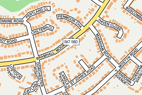 SK7 5BD map - OS OpenMap – Local (Ordnance Survey)