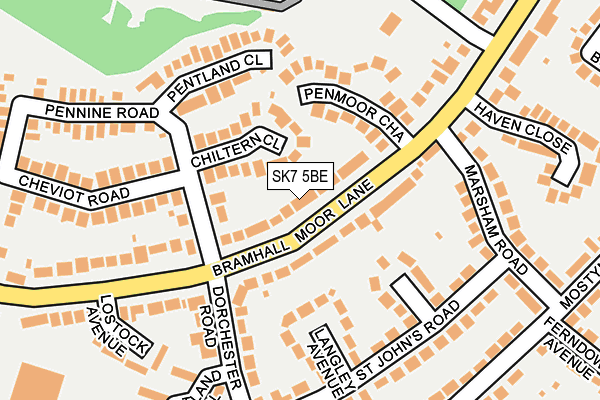 SK7 5BE map - OS OpenMap – Local (Ordnance Survey)