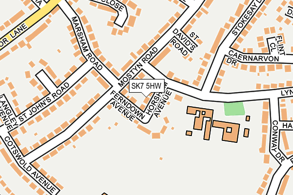 SK7 5HW map - OS OpenMap – Local (Ordnance Survey)