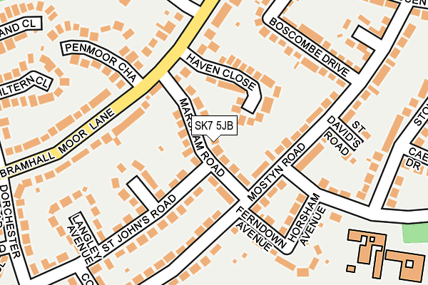 SK7 5JB map - OS OpenMap – Local (Ordnance Survey)