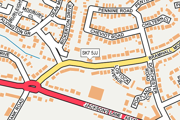 SK7 5JJ map - OS OpenMap – Local (Ordnance Survey)